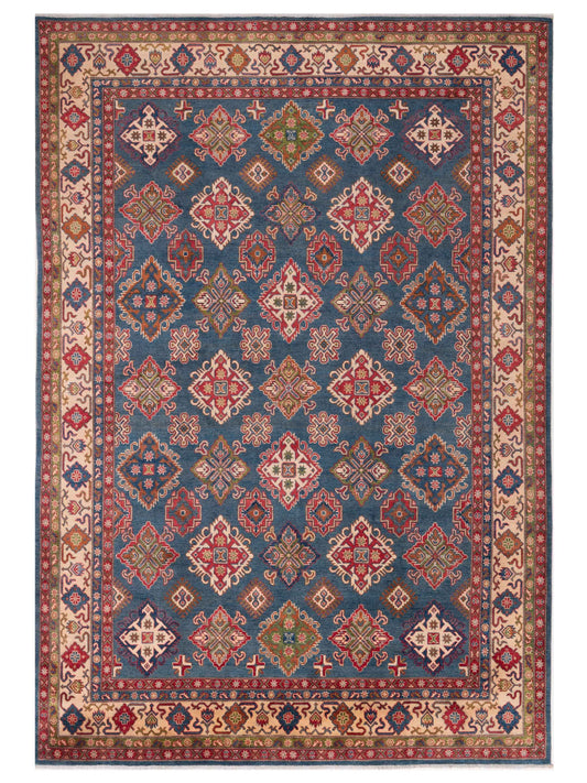 Nomad Kazak  Blue Ivory Geometric
