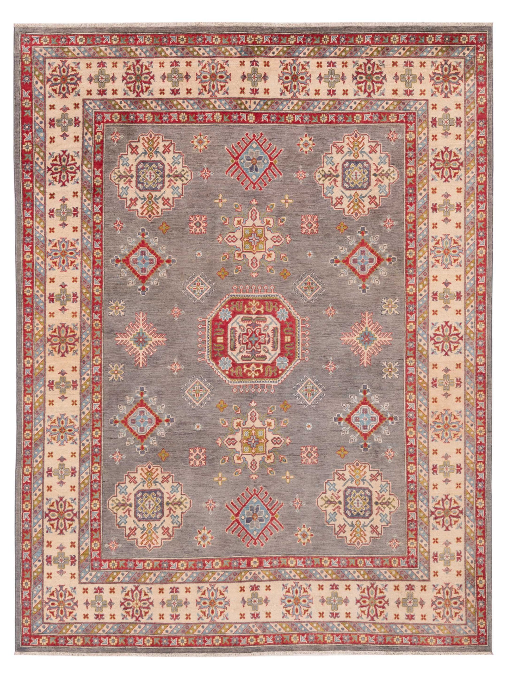 Nomad Kazak  Gray Ivory Tribal