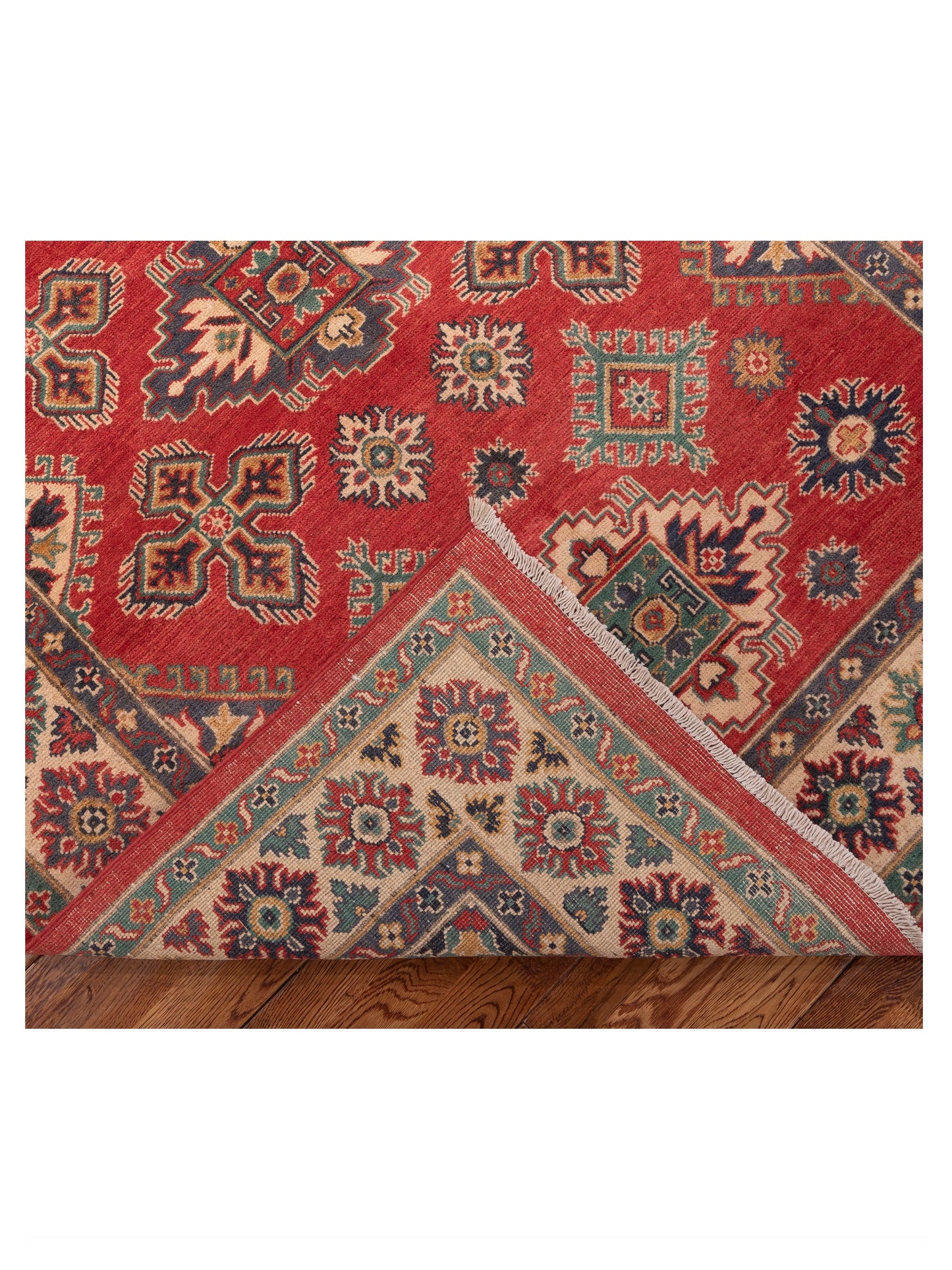 Kazura Red Ivory 4.10x6.10 Hand Knotted Rug