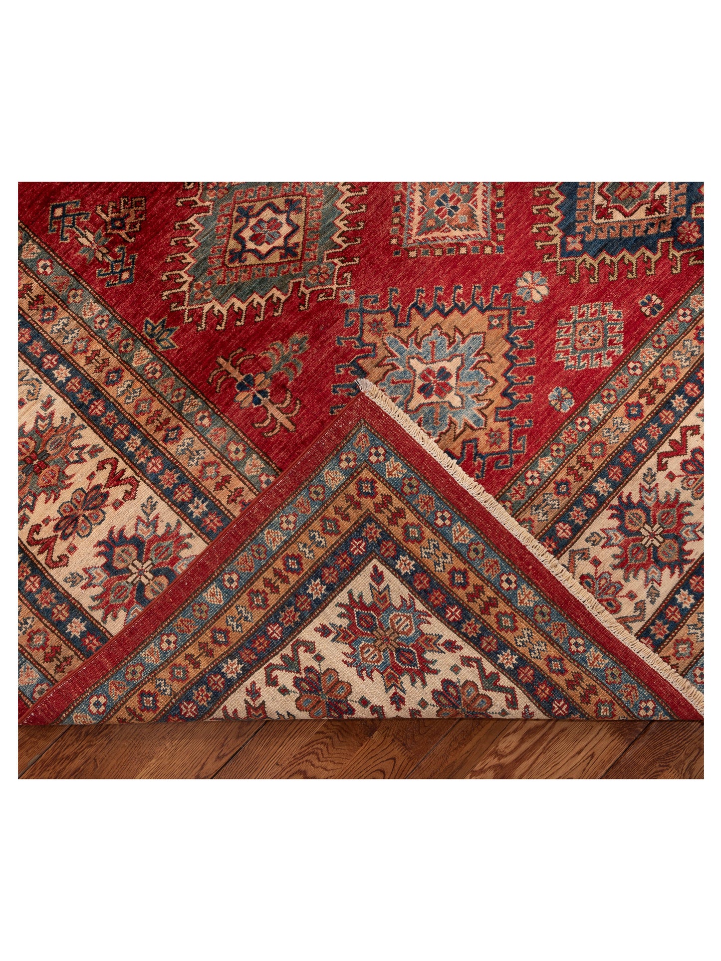 Zamira Red Ivory 8.6x11.7 Hand Knotted Rug