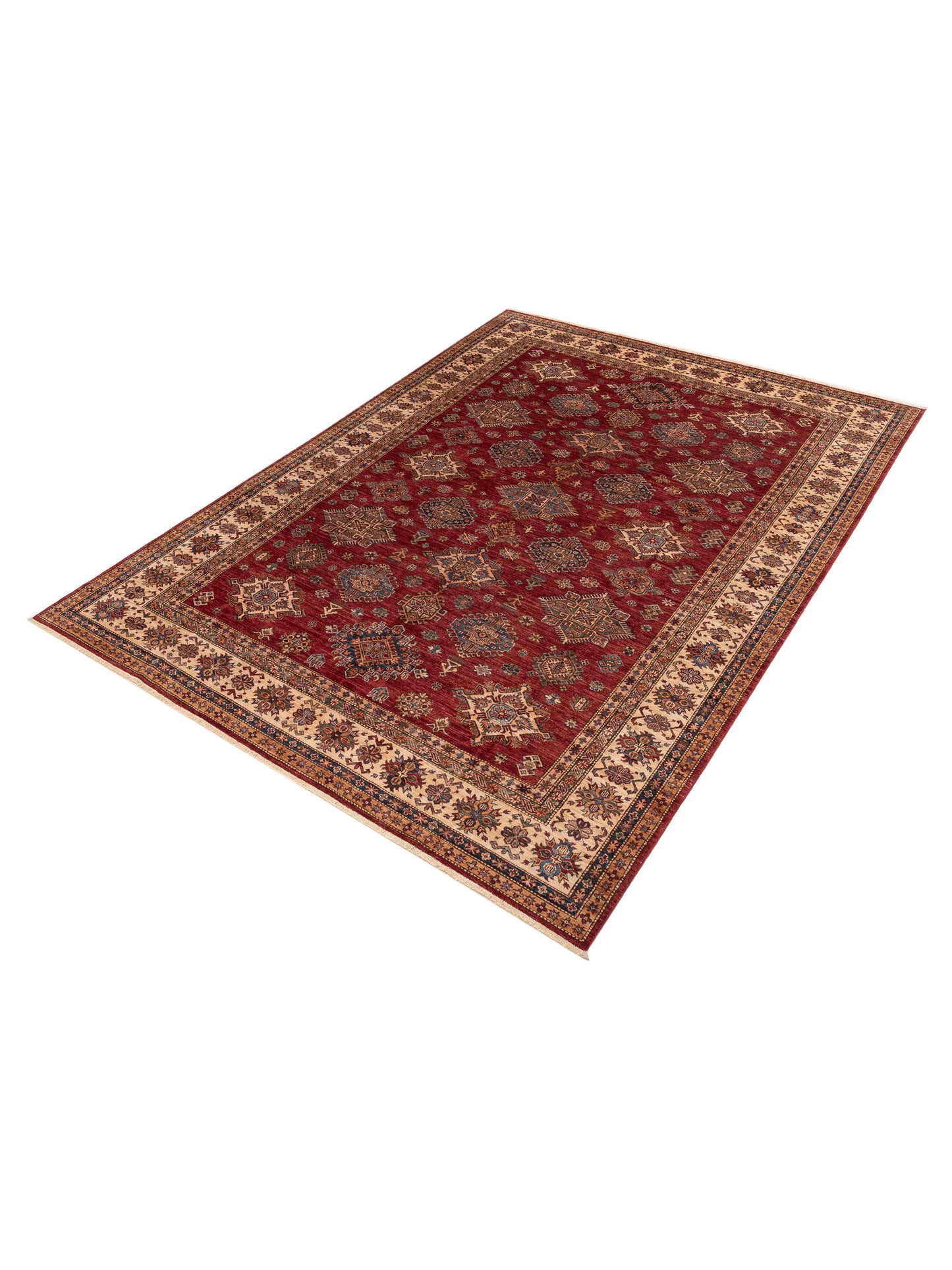 Zamira Red Ivory 8.10x12 Hand Knotted Rug