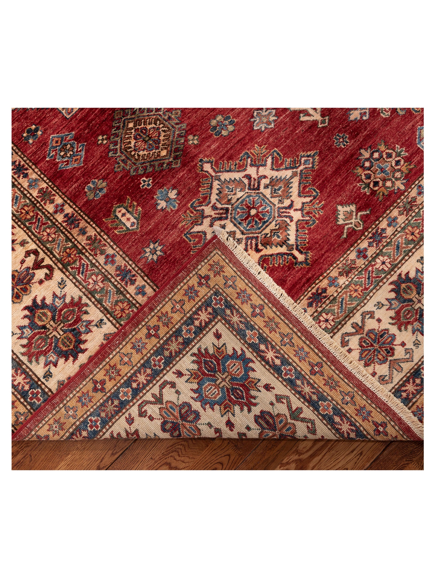 Zamira Red Ivory 8.10x12 Hand Knotted Rug