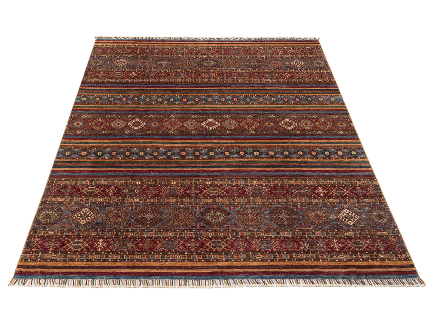 Khoraya Multi Multi 7.11x9.11 Hand Knotted Rug