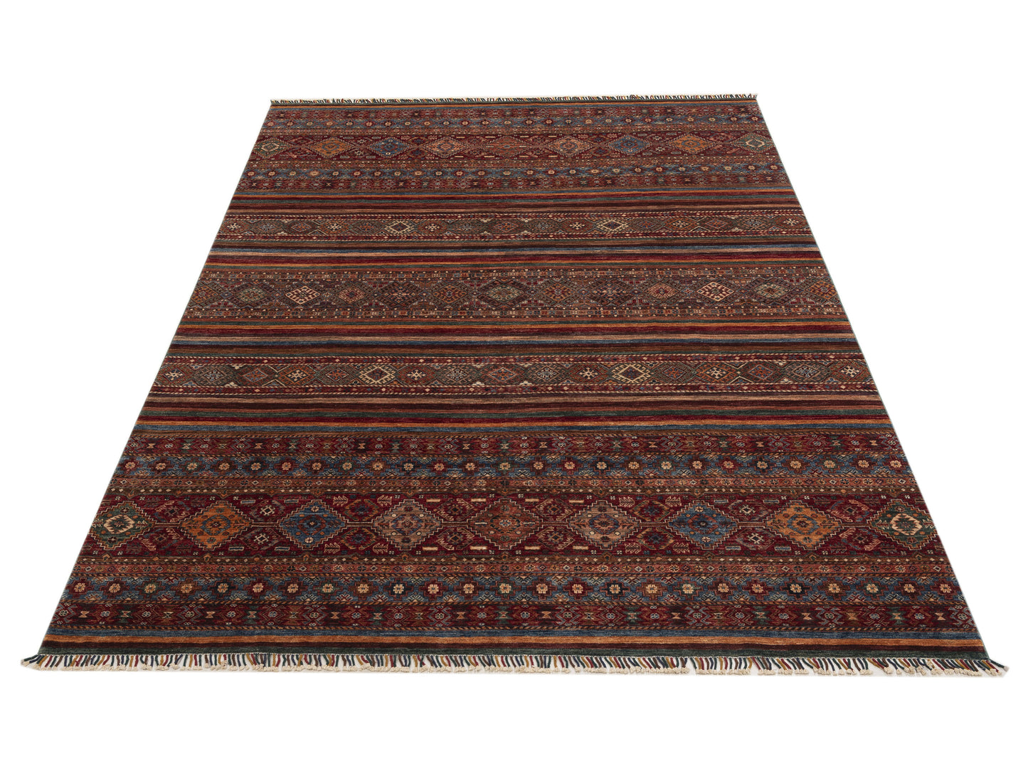 Khoraya Multi Multi 8.11x11.11 Hand Knotted Rug