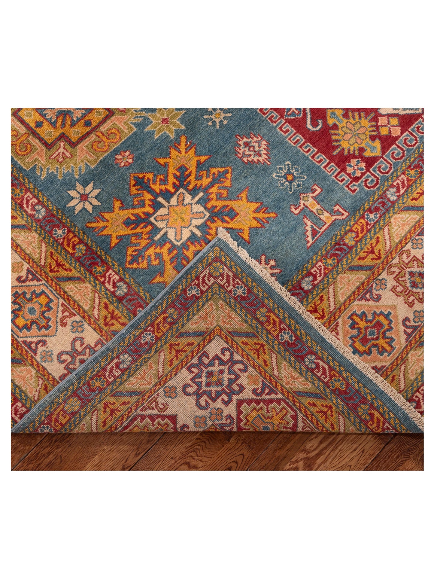 Zamira Blue Ivory 9x11.10 Hand Knotted Rug