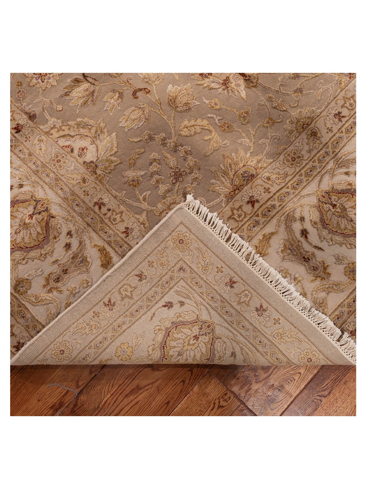 Javira Silk Beige Ivory 10x14.3 Hand Knotted Rug