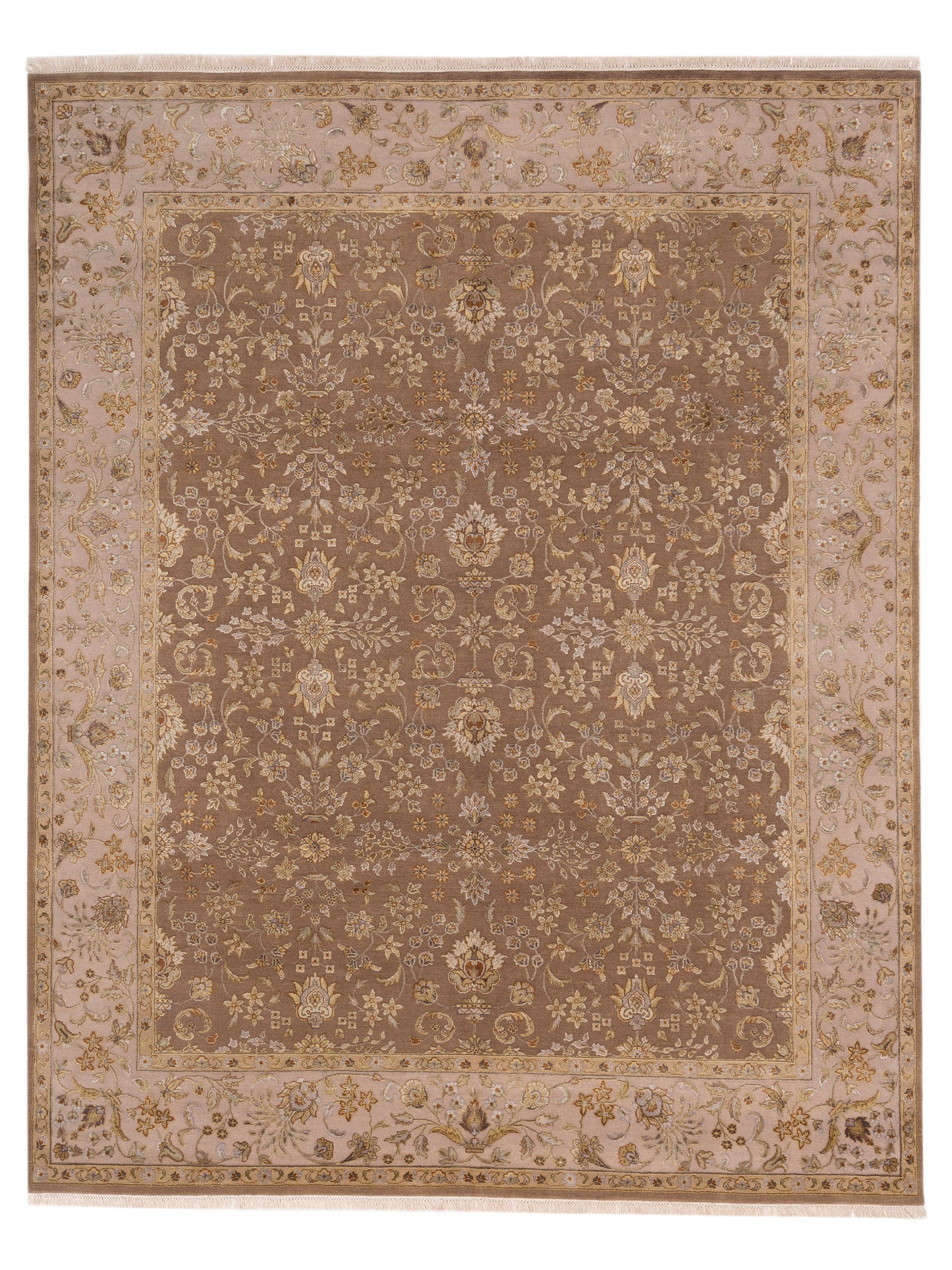 Rajpur Imperial Silk  Brown Ivory Traditional