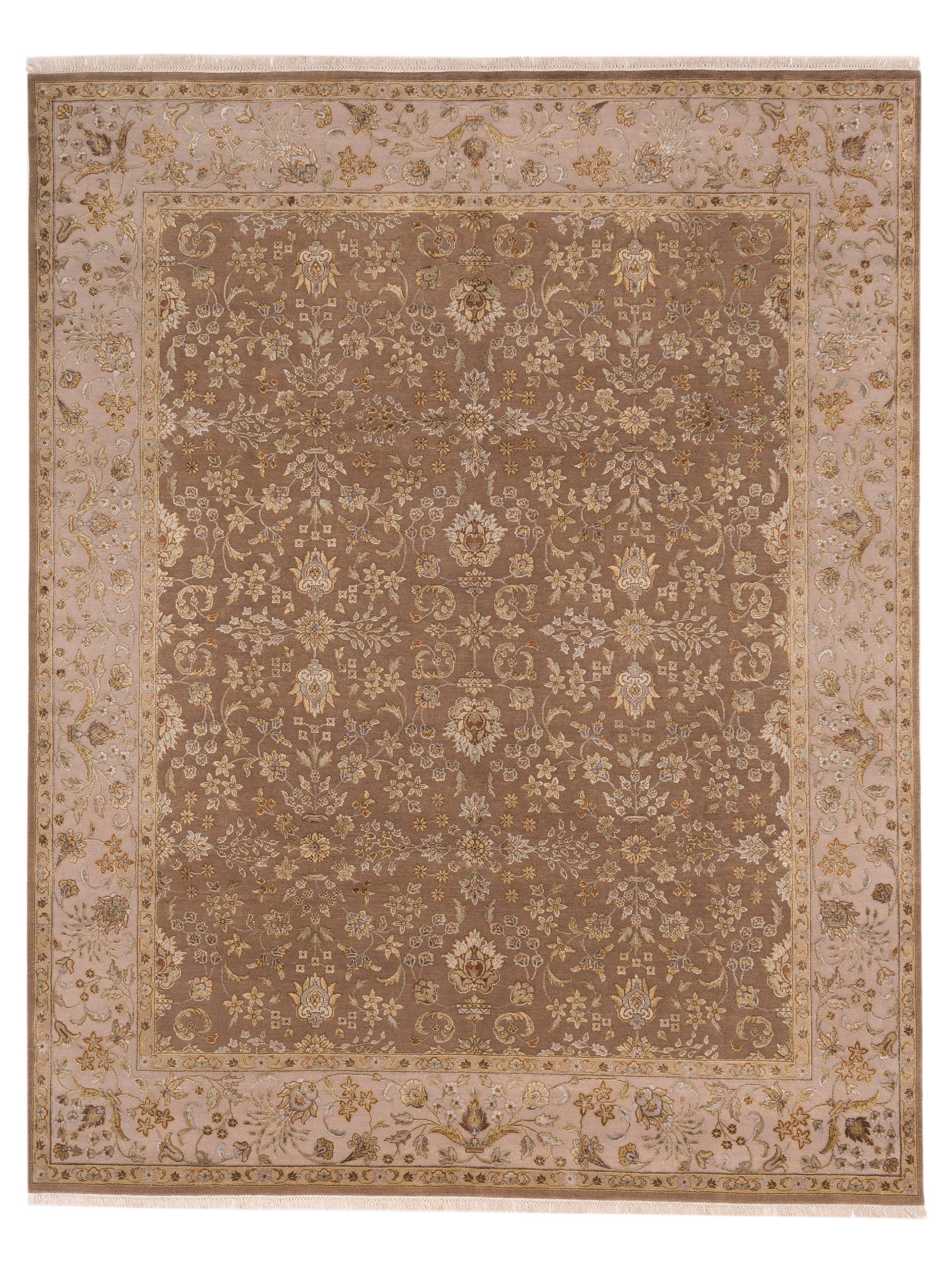 Rajpur Imperial Silk  Brown Ivory Traditional