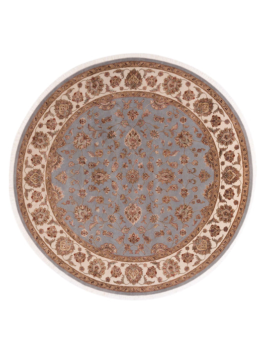 Rajpur Imperial Silk  Light Gray Ivory Traditional