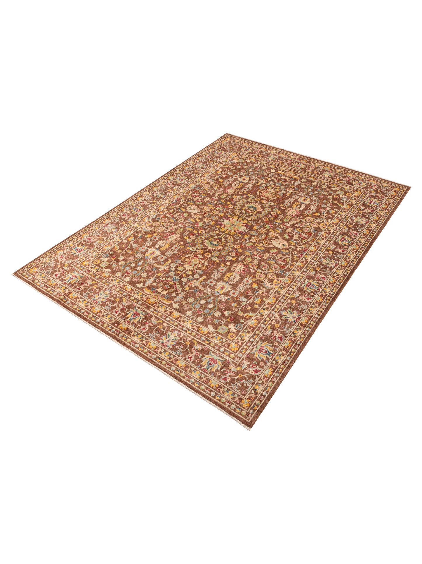 Sabira Brown Brown 8.2x11.3 Hand Knotted Rug