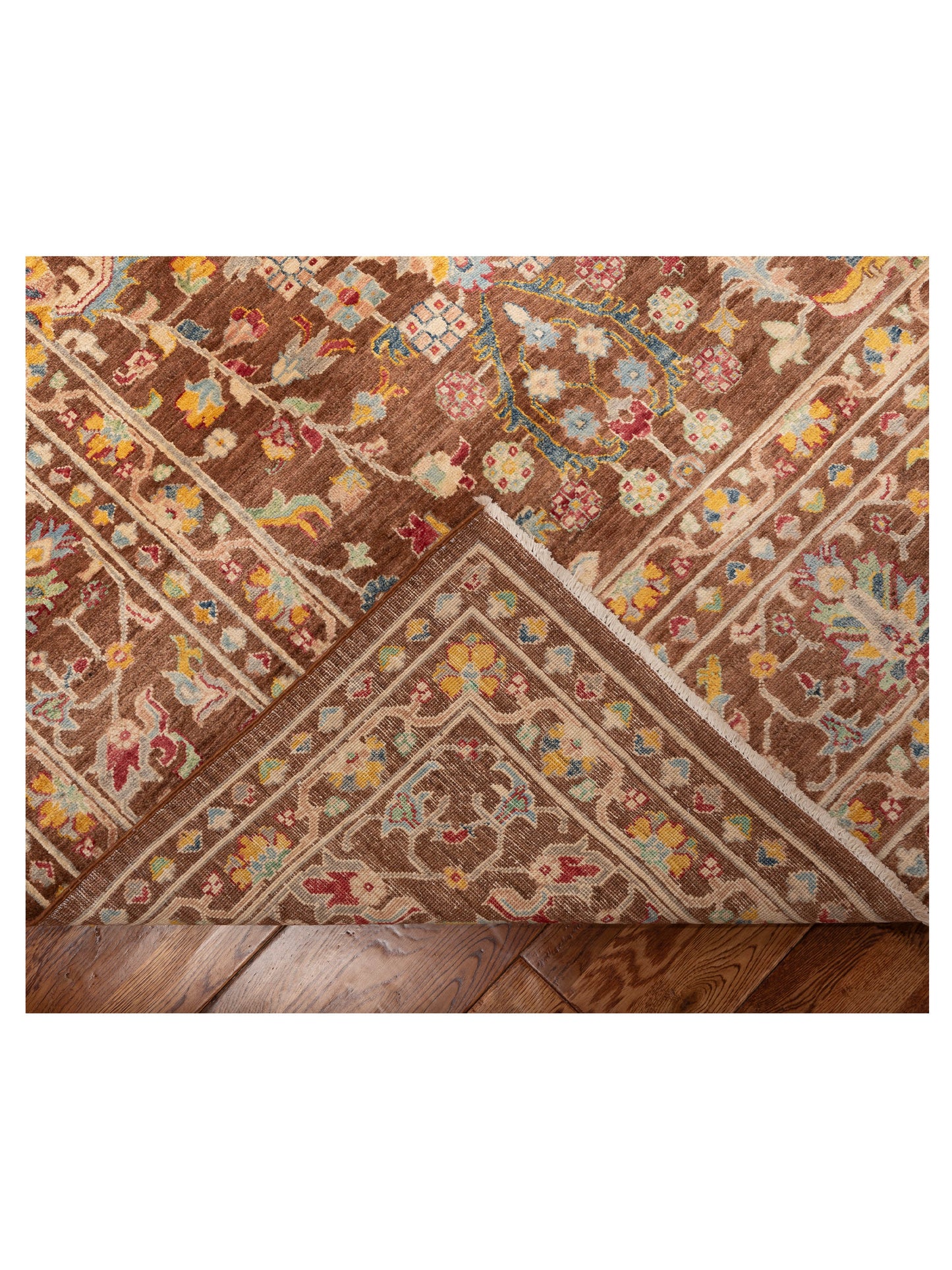 Sabira Brown Brown 8.2x11.3 Hand Knotted Rug