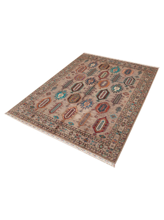 Sabira Multi Multi 8.10x11.8 Hand Knotted Rug
