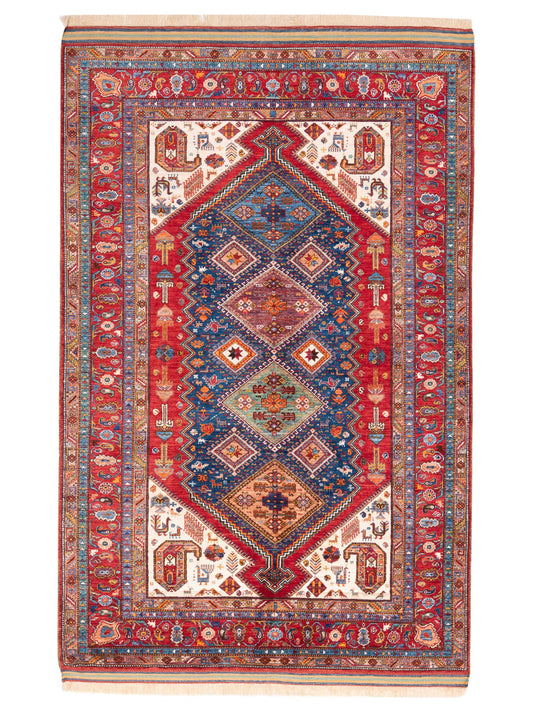 Zamira Multi Multi 6.9x10.5 Hand Knotted Rug