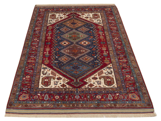 Zamira Multi Multi 6.9x10.5 Hand Knotted Rug