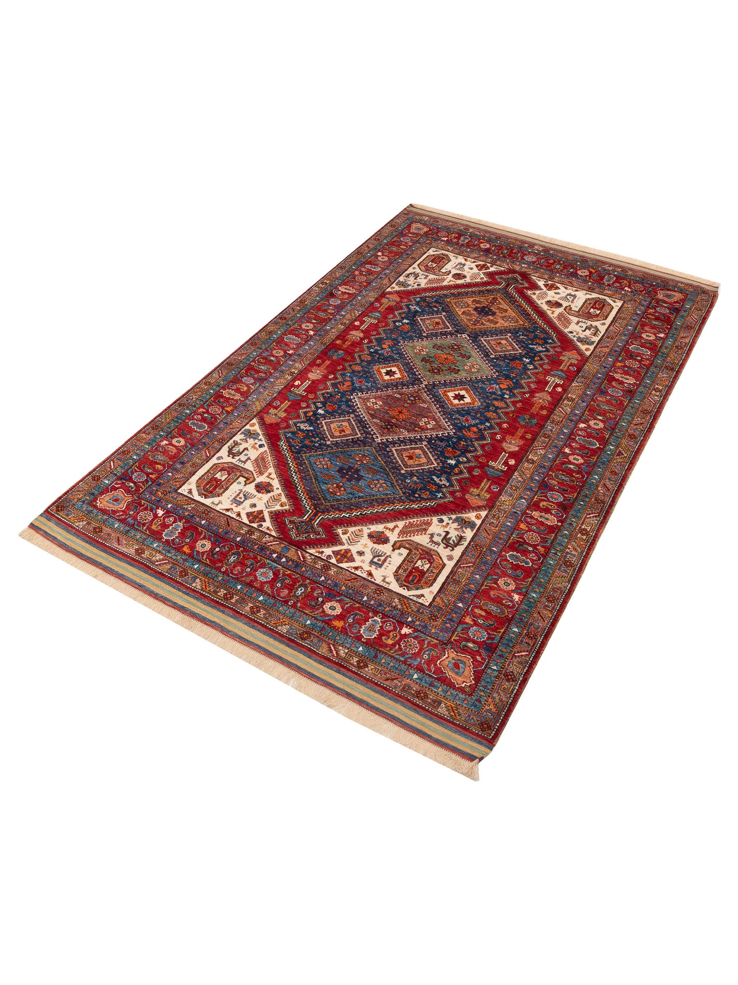 Zamira Multi Multi 6.9x10.5 Hand Knotted Rug