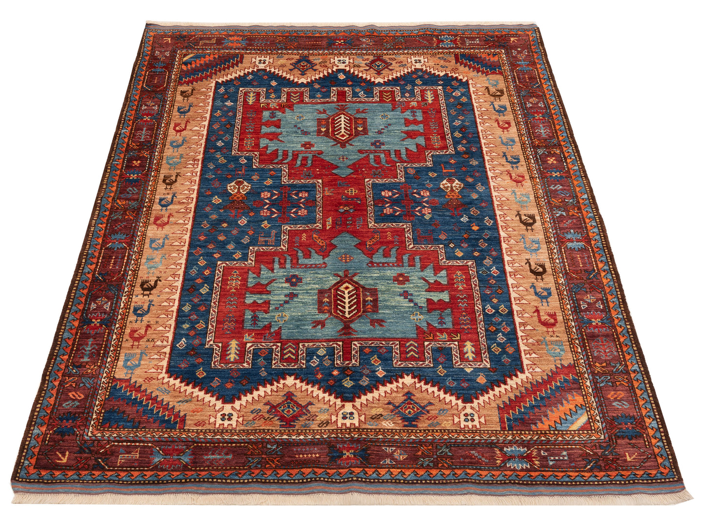 Zamira Navy Plum 6.6x8.6 Hand Knotted Rug