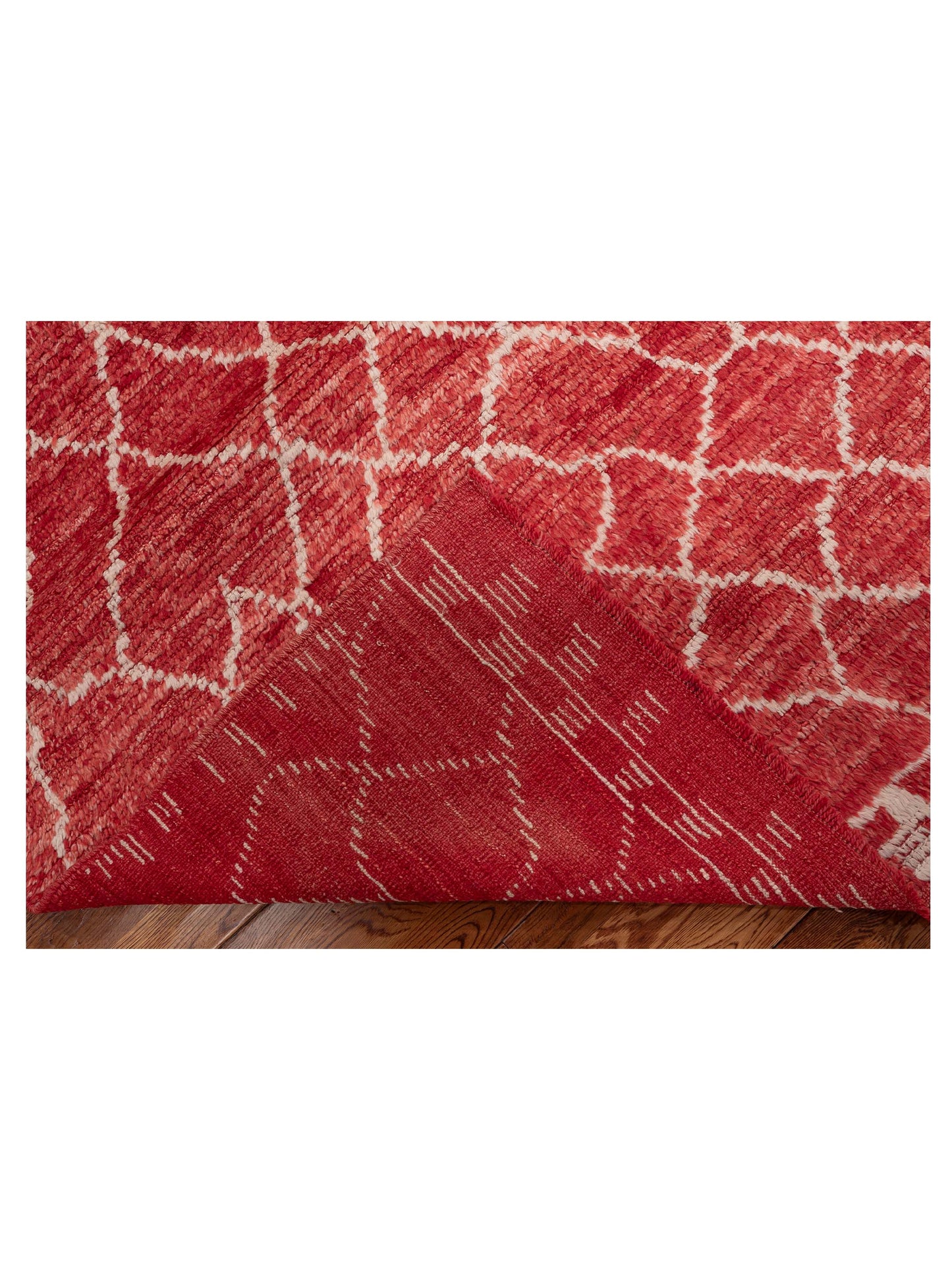 Baskra Red Red 8.5x9.7 Hand Knotted Rug