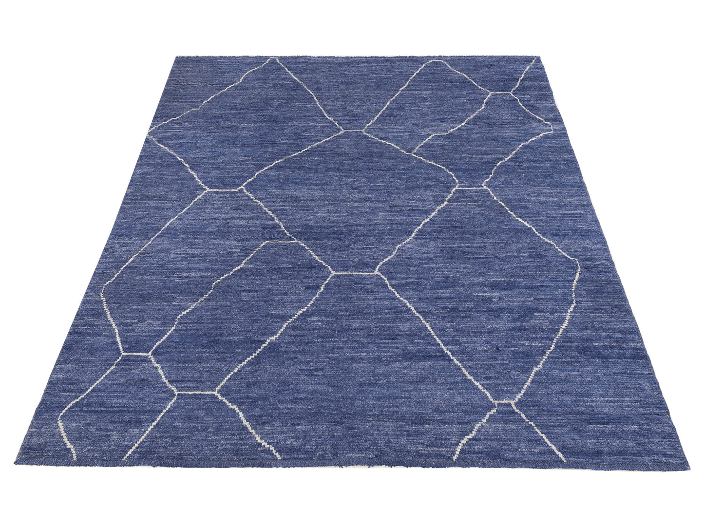 Baskra Blue Blue 8.2x10.3 Hand Knotted Rug
