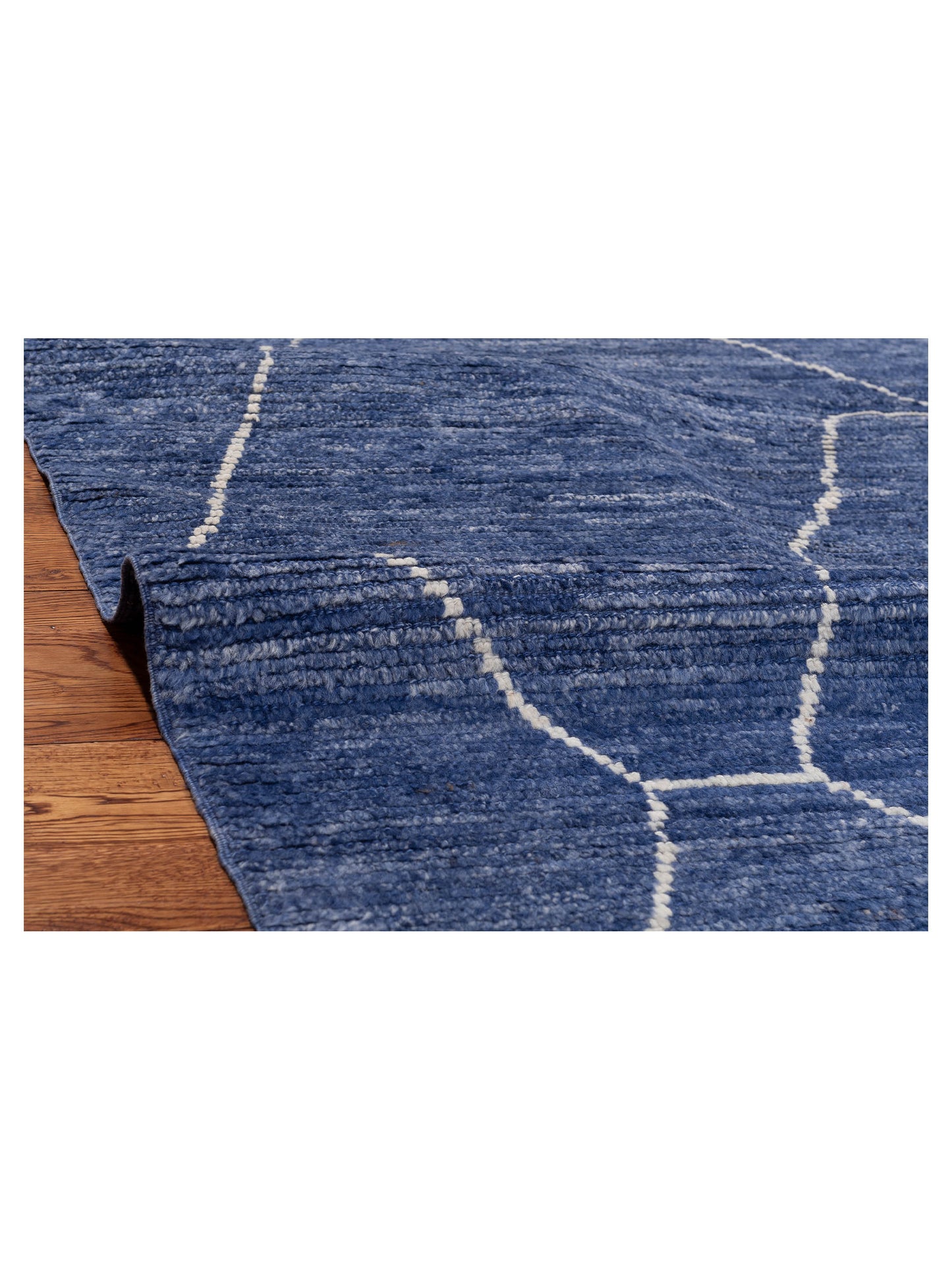 Baskra Blue Blue 8.2x10.3 Hand Knotted Rug