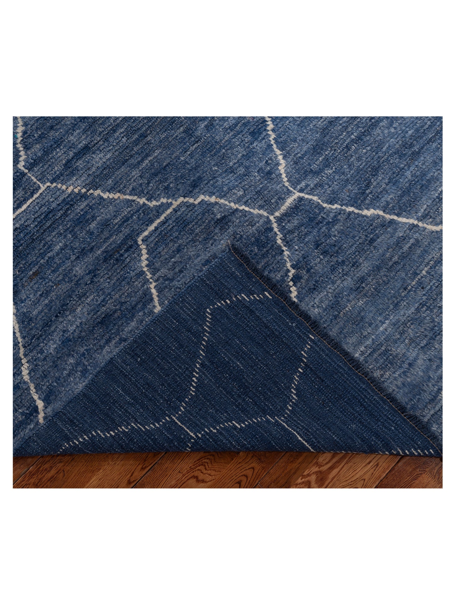 Baskra Blue Ivory 5.8x7.6 Hand Knotted Rug