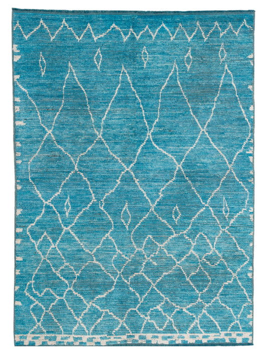 Pasha Berber  Turquoise Ivory Contemporary