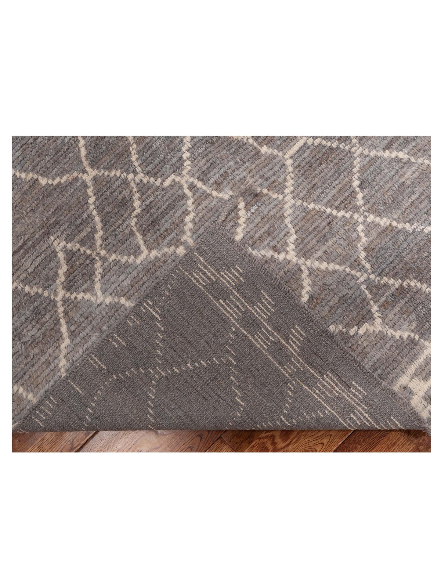 Baskra Gray Gray 8.3x10.2 Hand Knotted Rug