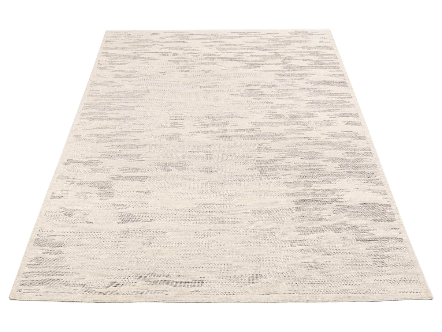 Lumora Ivory Gray 8x10.9 Hand Knotted Rug