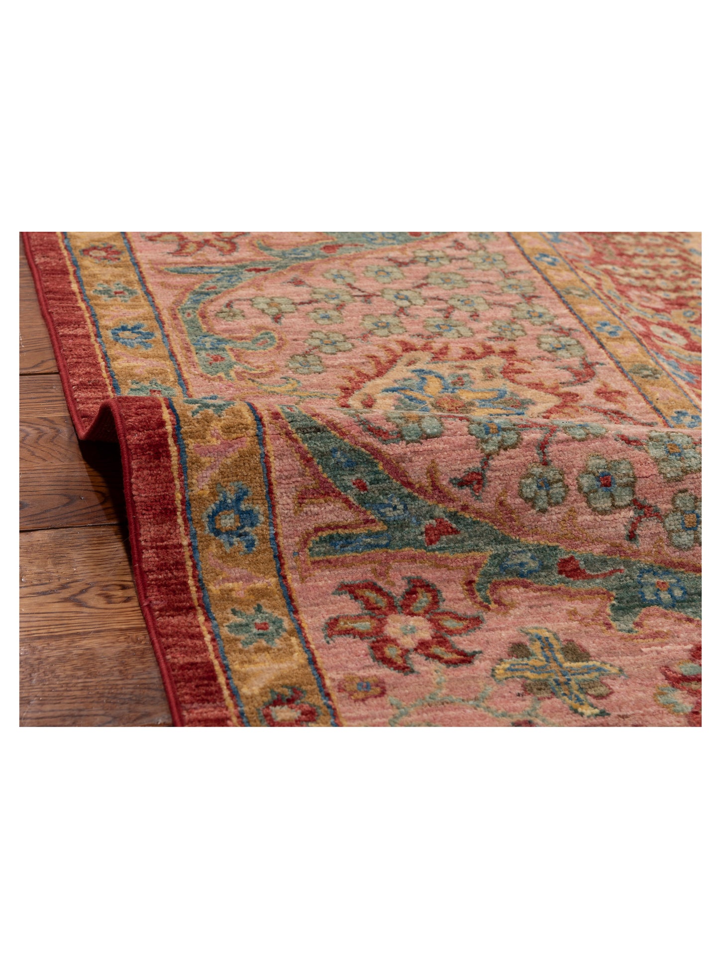 Highmoor Red Pink 8.11x12.7 Hand Knotted Rug
