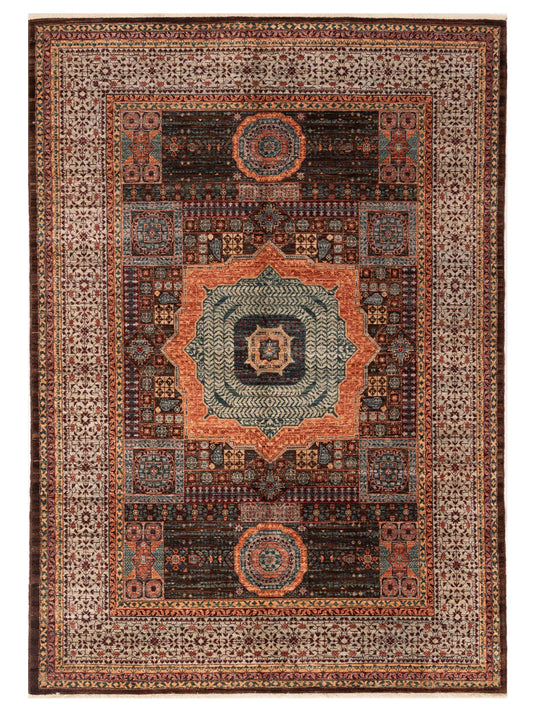 Nomad Mamluk  Brown Silver Geometric