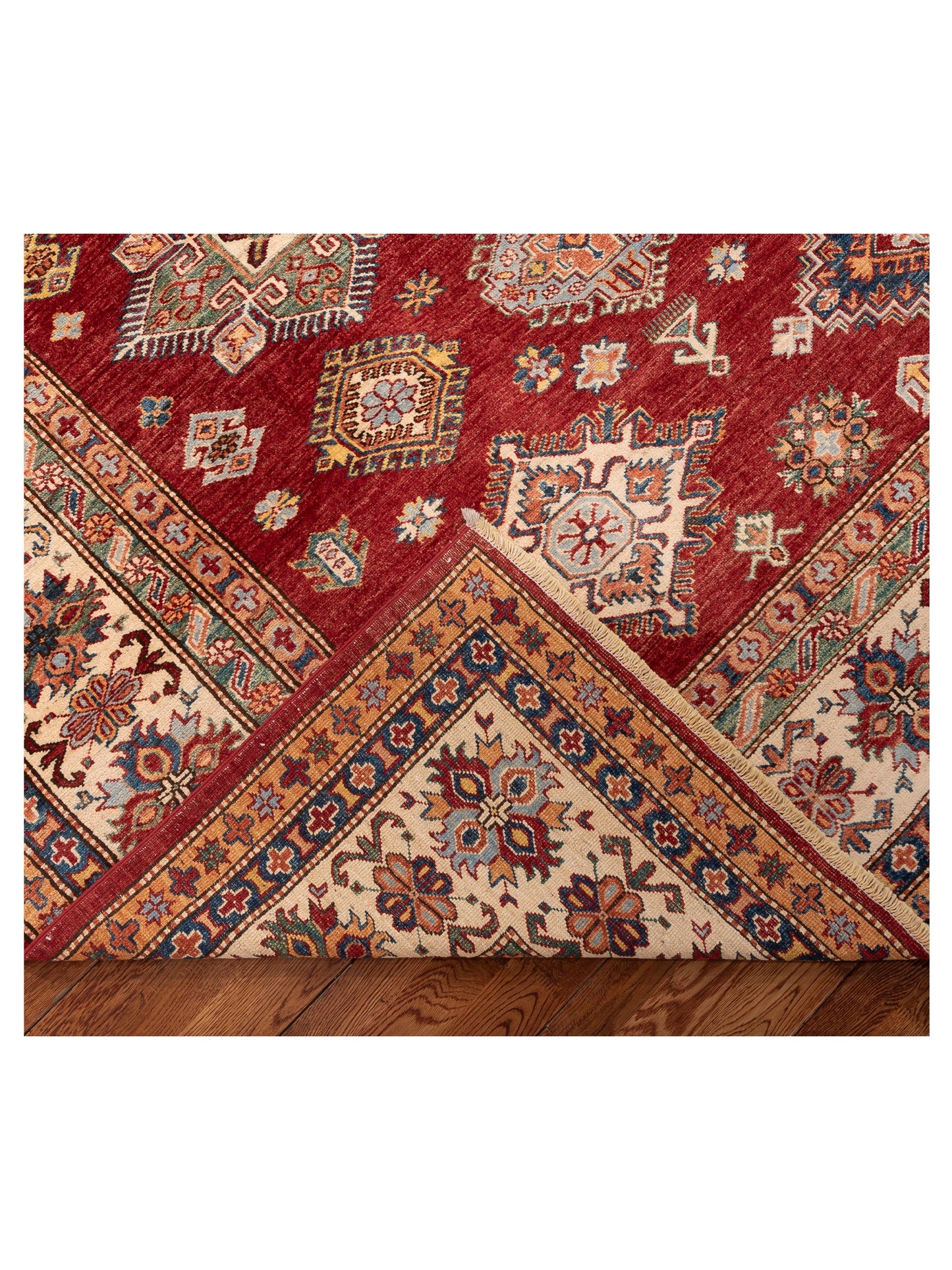 Zamira Red Ivory 9.1x11.9 Hand Knotted Rug