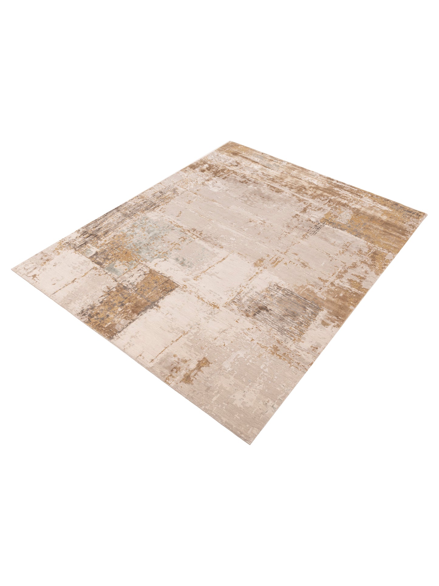 Tenzari Ivory Light Brown 8x10.1 Hand Knotted Rug