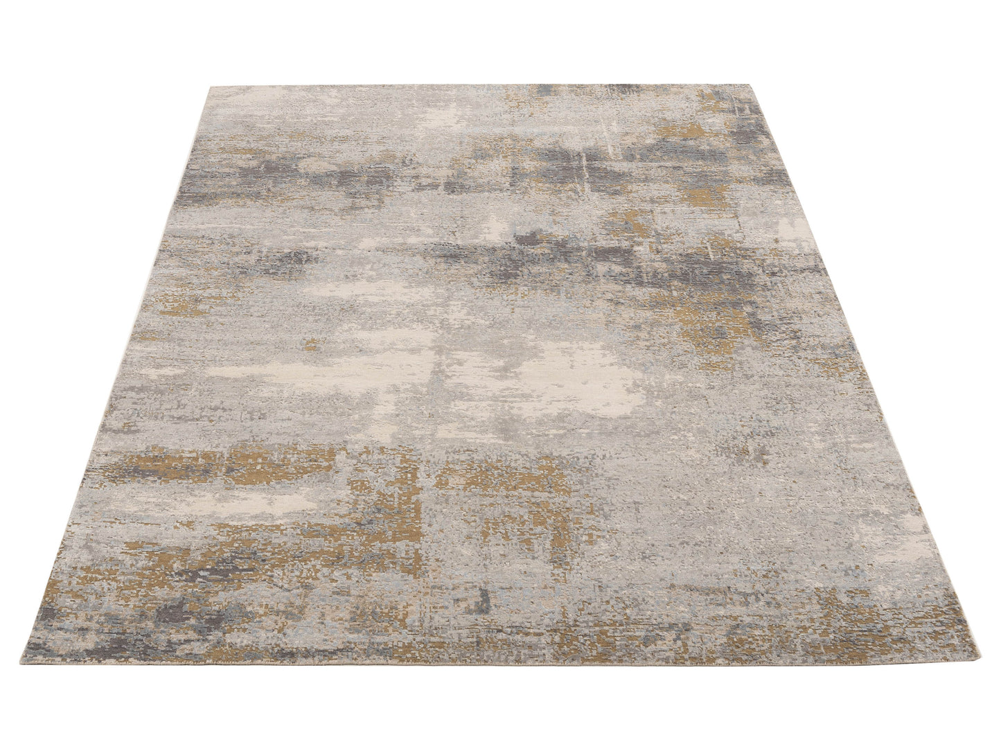 Tenzari Light Gray 8x10  Hand Knotted Rug