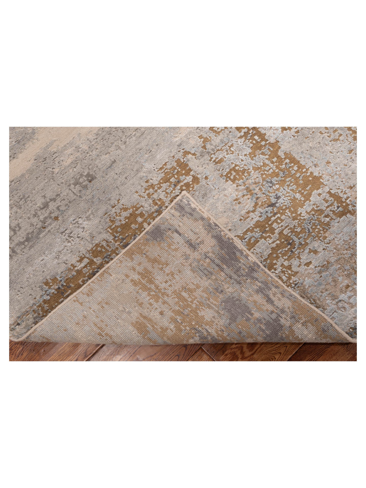 Tenzari Light Gray 8x10  Hand Knotted Rug
