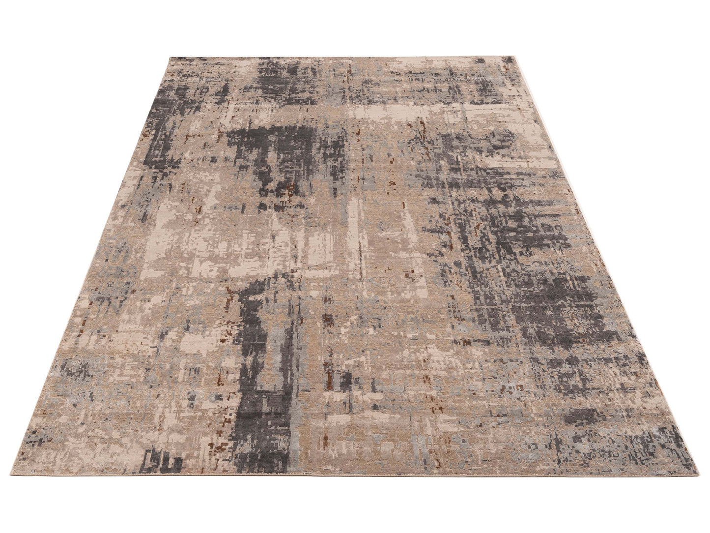 Tenzari Cream 8.11x12 Hand Knotted Rug