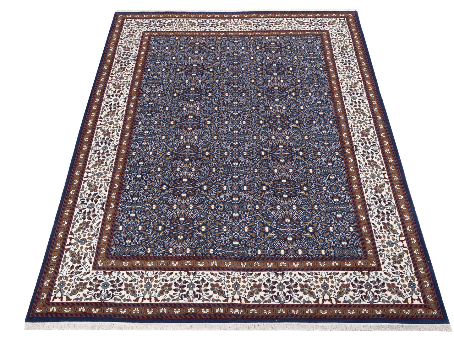 Caesarea Blue Ivory 10x13.5 Hand Knotted Rug