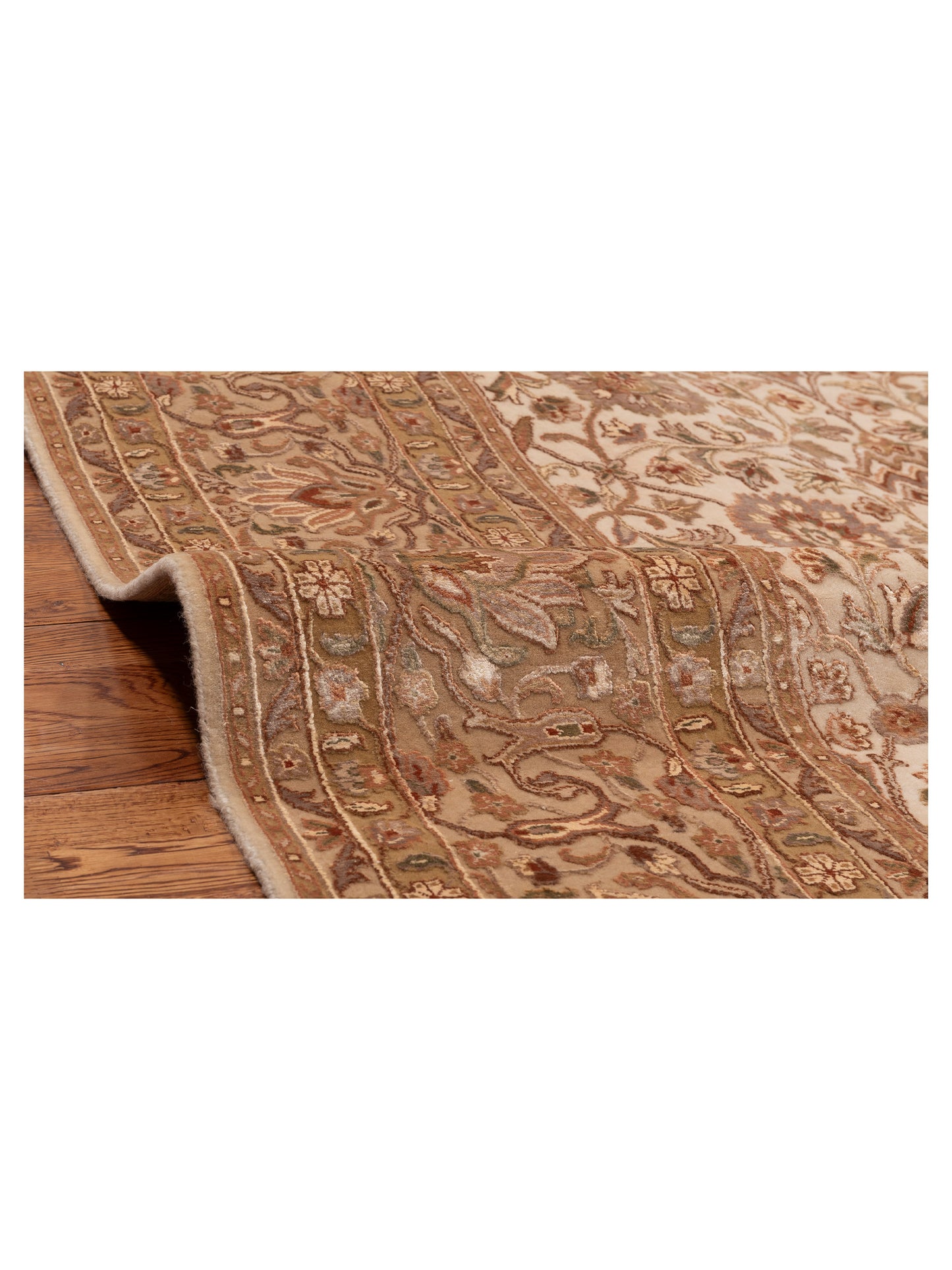 Javira Silk Cream Gold 7.9x10 Hand Knotted Rug