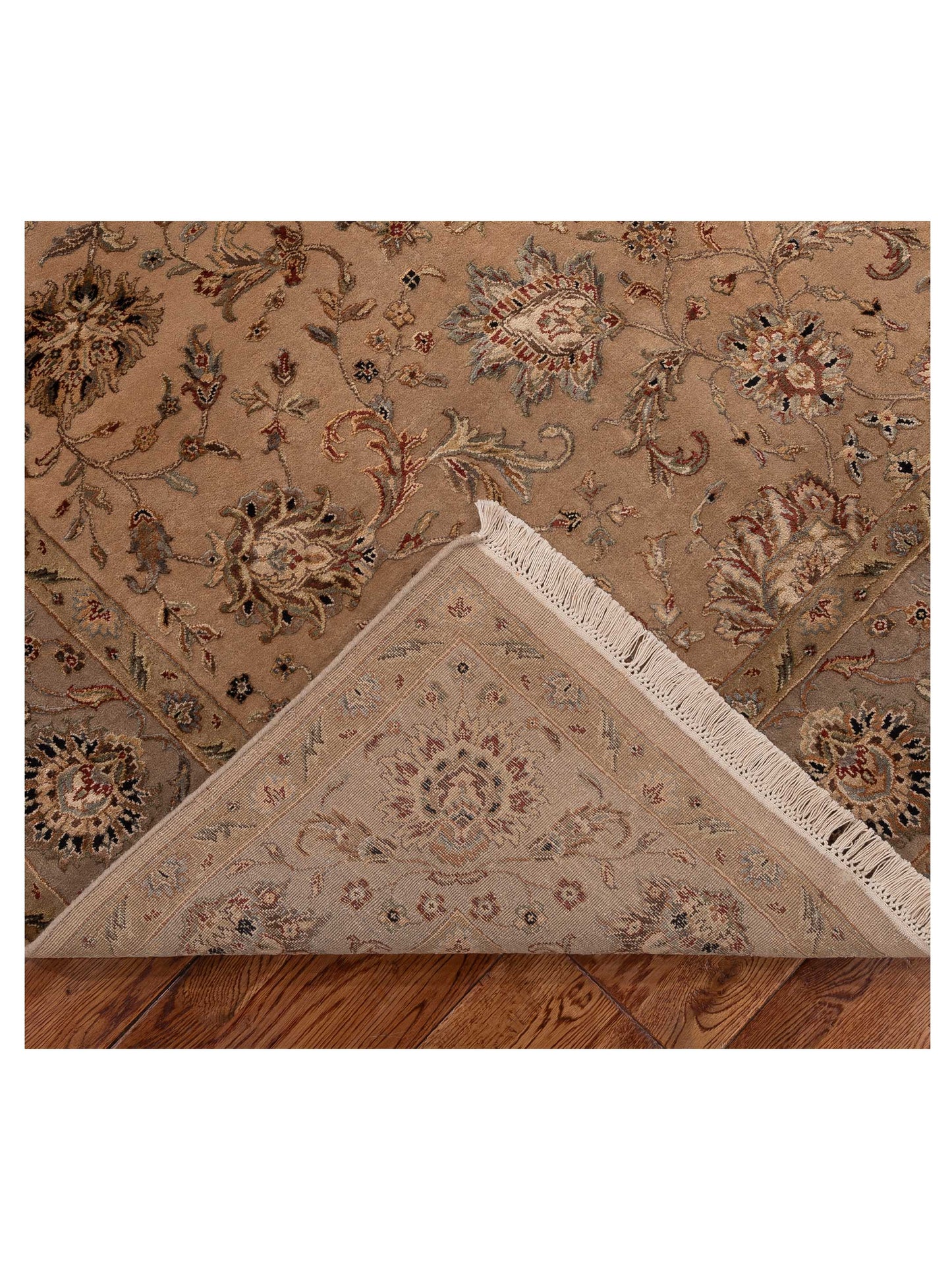 Javira Silk Cream Brown 6.1x9 Hand Knotted Rug