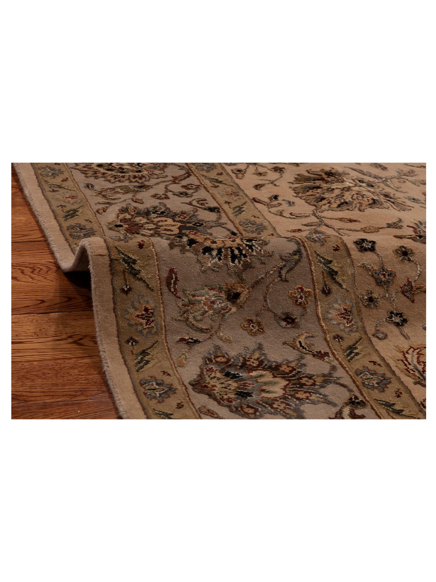 Javira Silk Cream Brown 6.1x9 Hand Knotted Rug