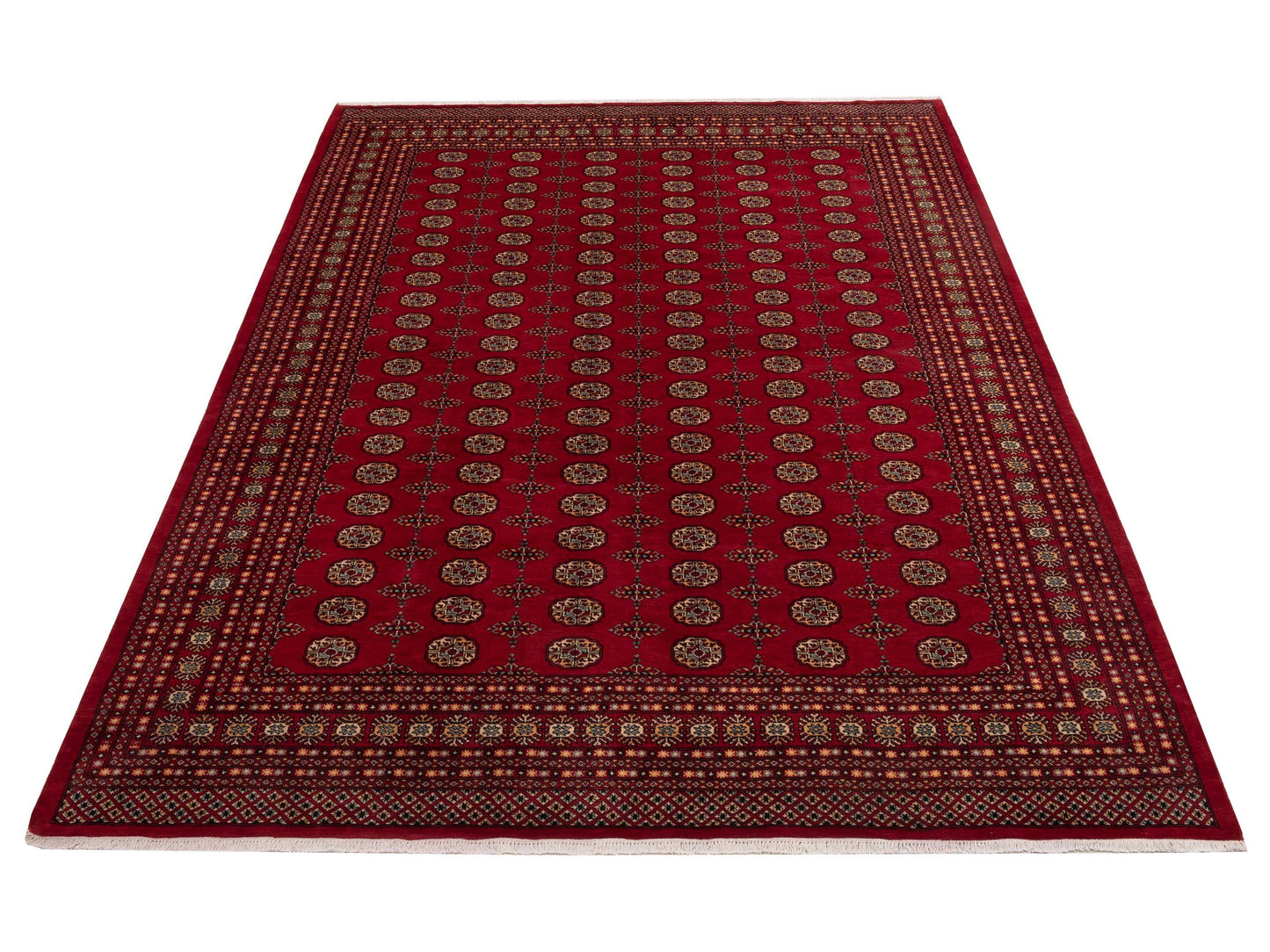 Bokhara Red Red 9.4x12.2 Hand Knotted Rug