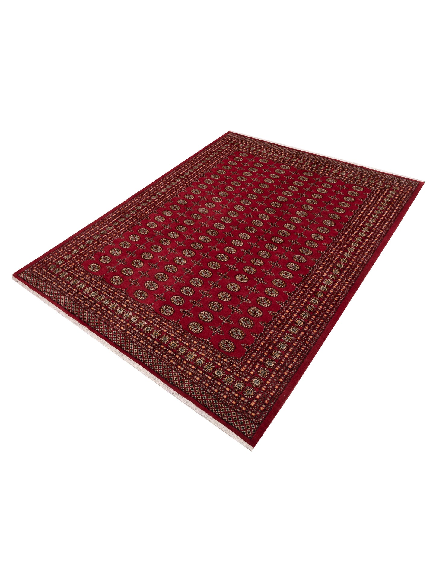 Bokhara Red Red 9.4x12.2 Hand Knotted Rug