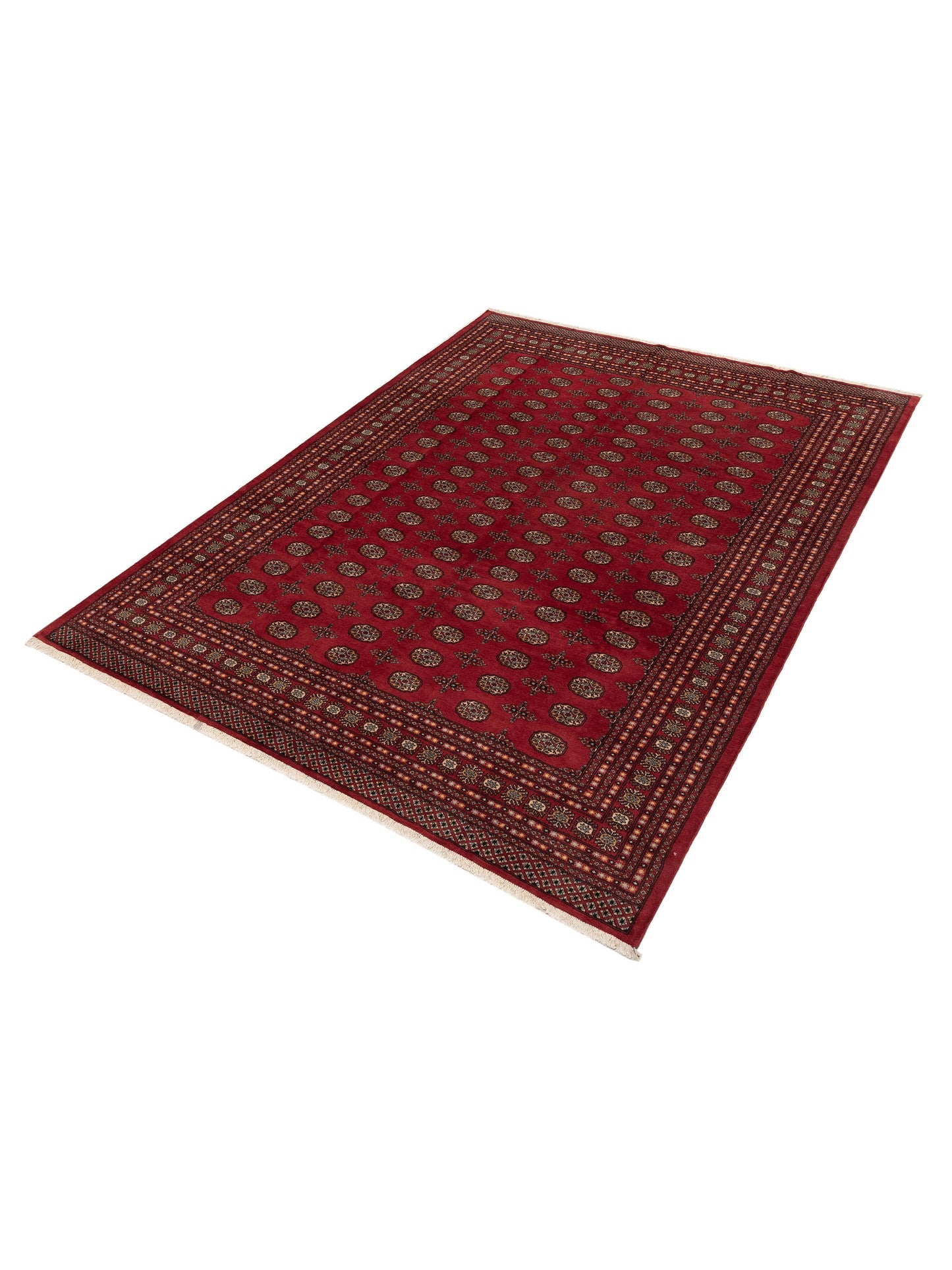 Bokhara Red Red 9.3x12.1 Hand Knotted Rug