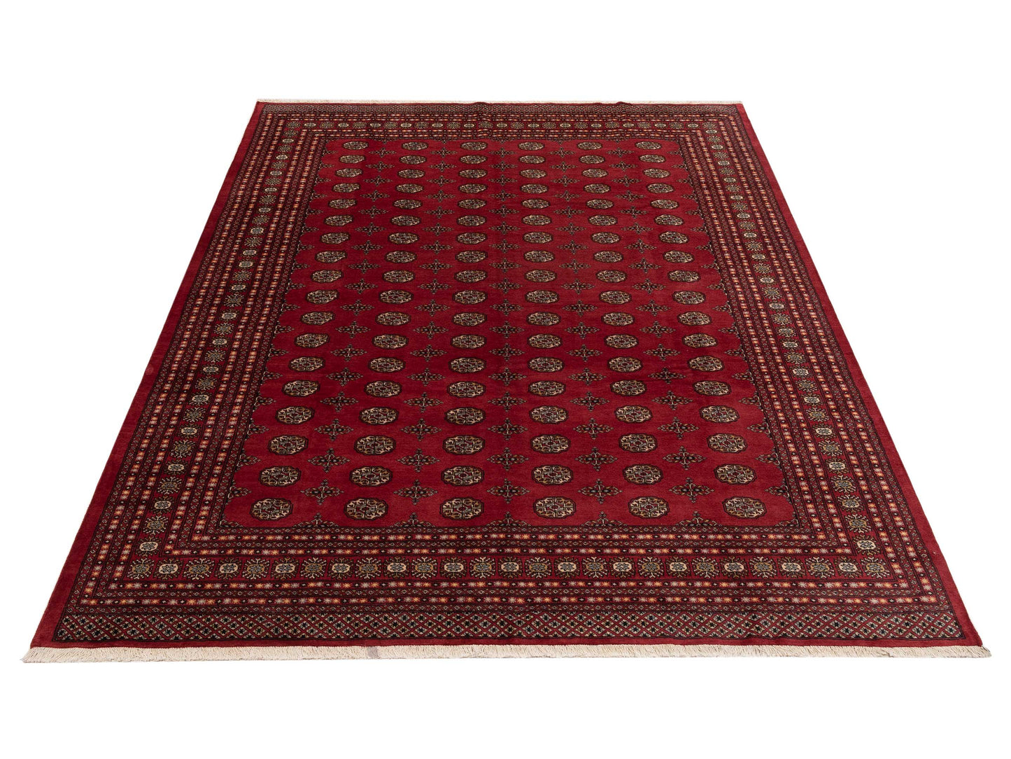 Bokhara Red Red 9.3x12.1 Hand Knotted Rug