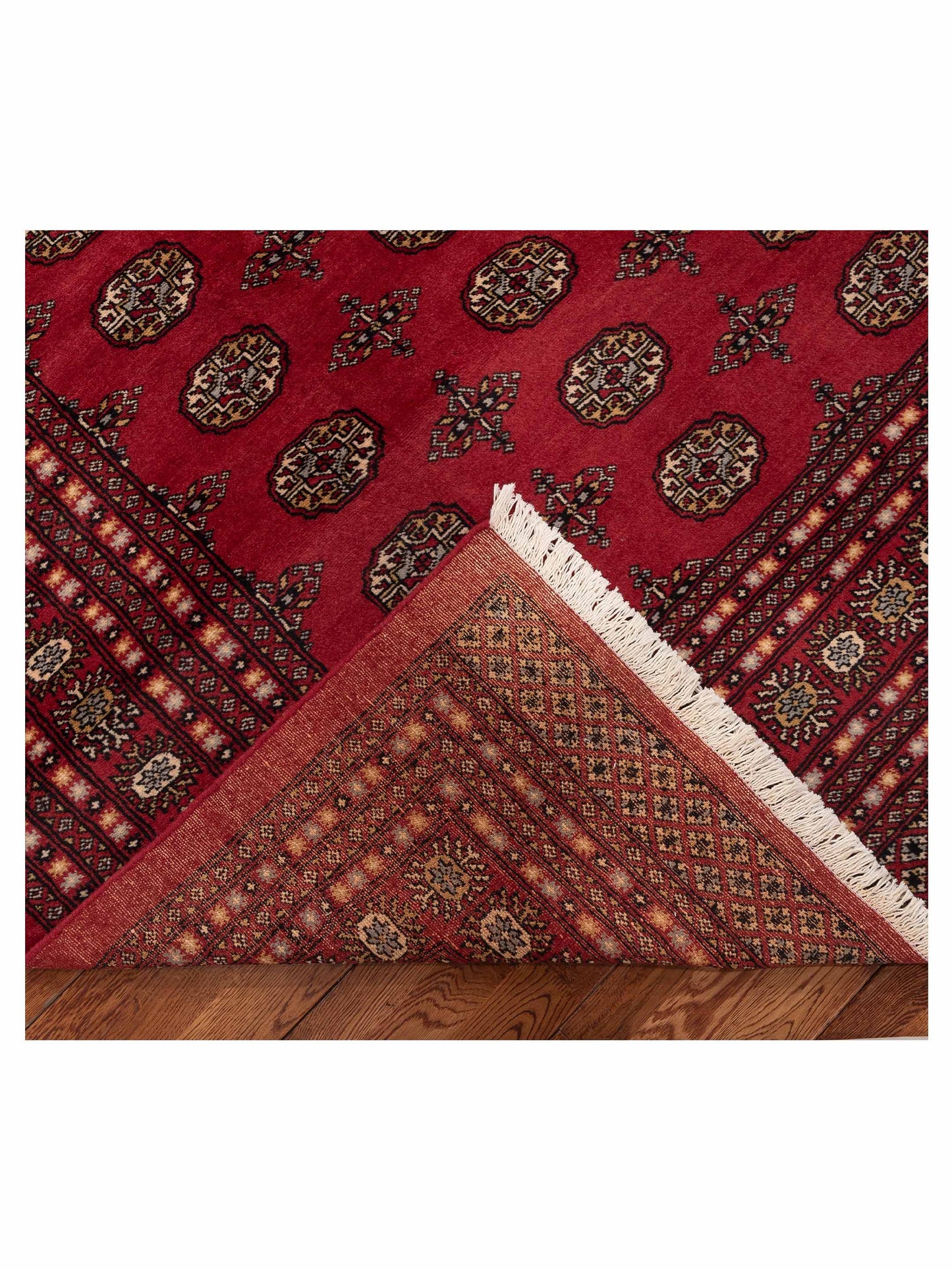 Bokhara Red Red 9.3x12.1 Hand Knotted Rug