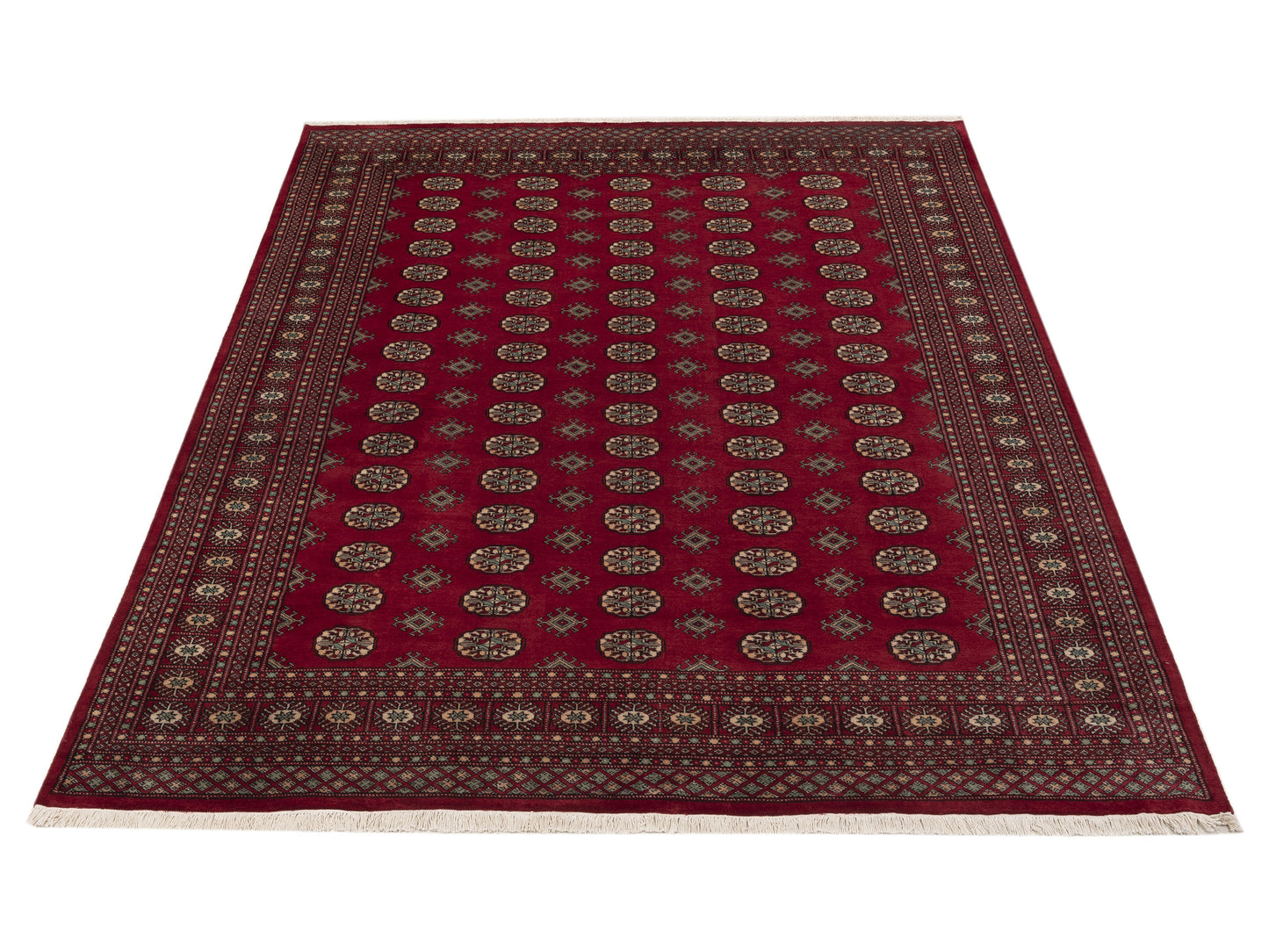 Bokhara Red Red 8.2x10.1 Hand Knotted Rug