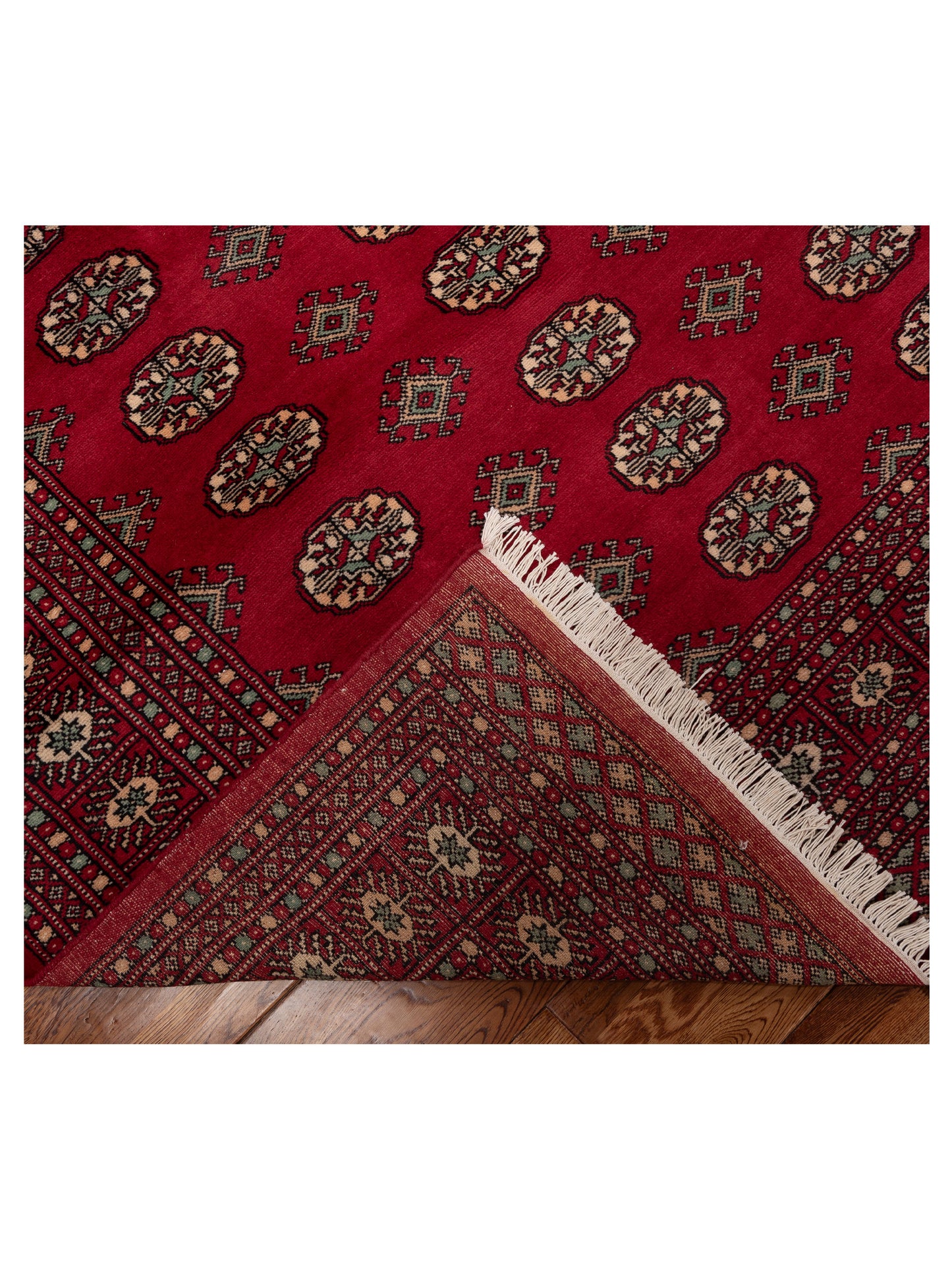 Bokhara Red Red 8.2x10.1 Hand Knotted Rug