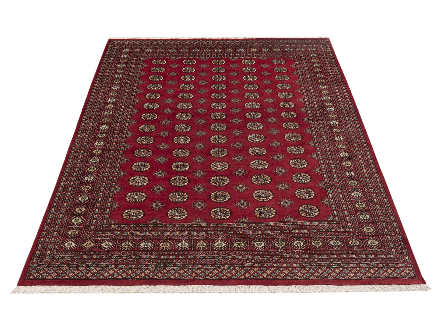 Bokhara Red Red 8.2x10.3 Hand Knotted Rug