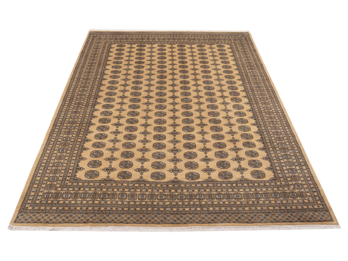 Bokhara Beige Beige 9.2x12.3 Hand Knotted Rug