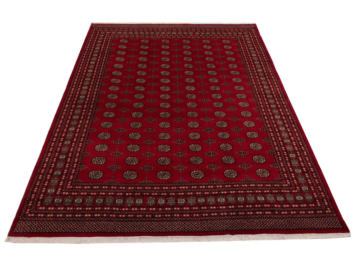 Bokhara Red Red 9.2x12.6 Hand Knotted Rug