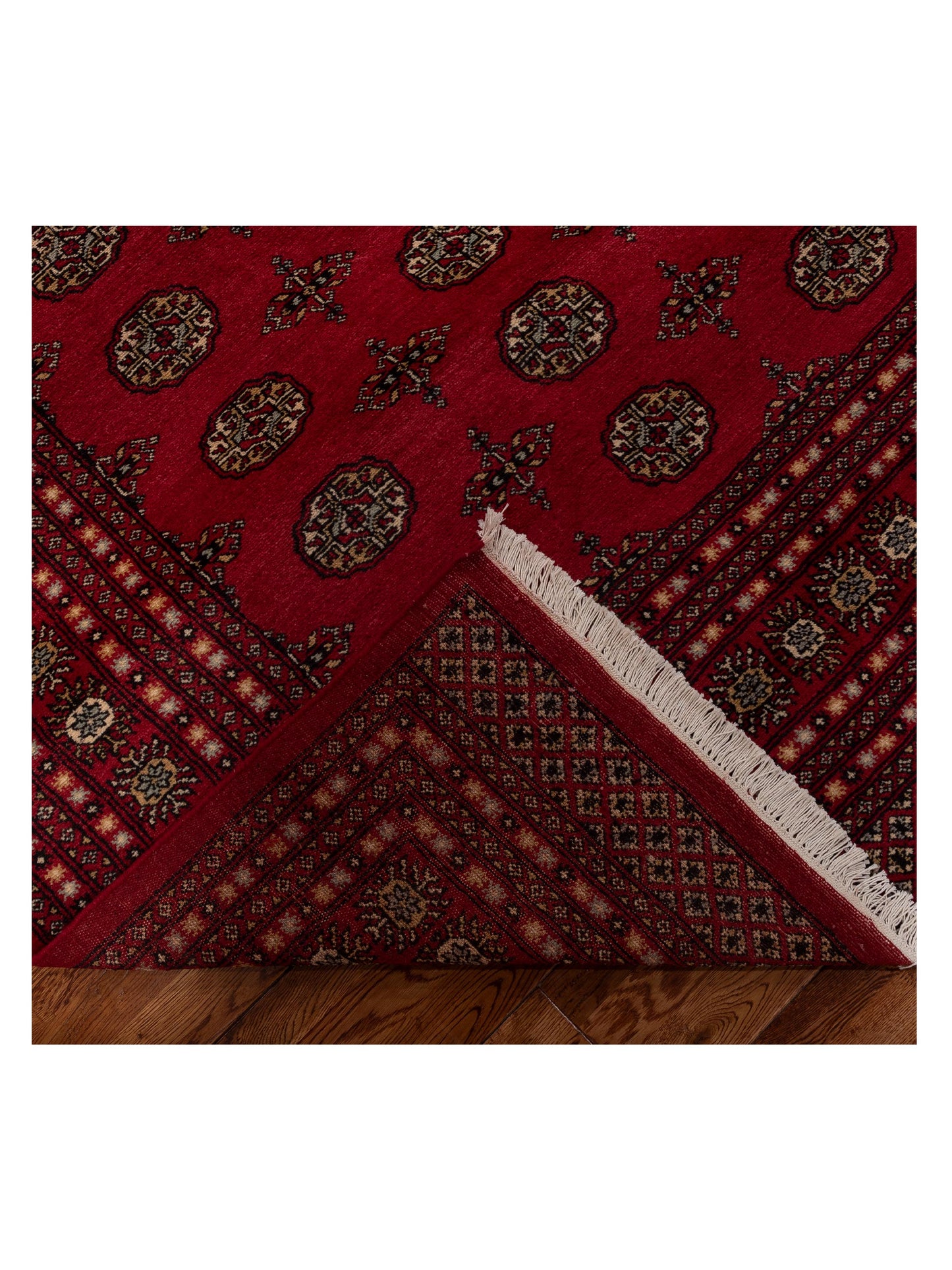 Bokhara Red Red 9.2x12.6 Hand Knotted Rug