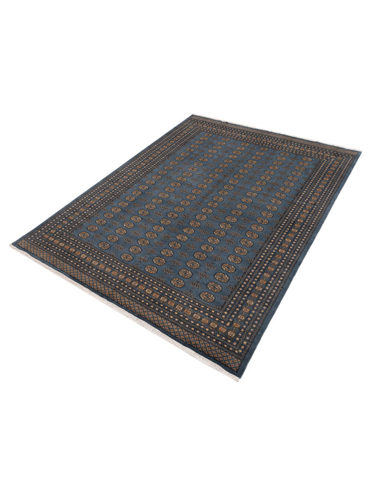 Bokhara Blue Blue 9.3x12.1 Hand Knotted Rug